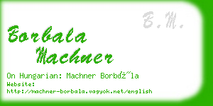 borbala machner business card